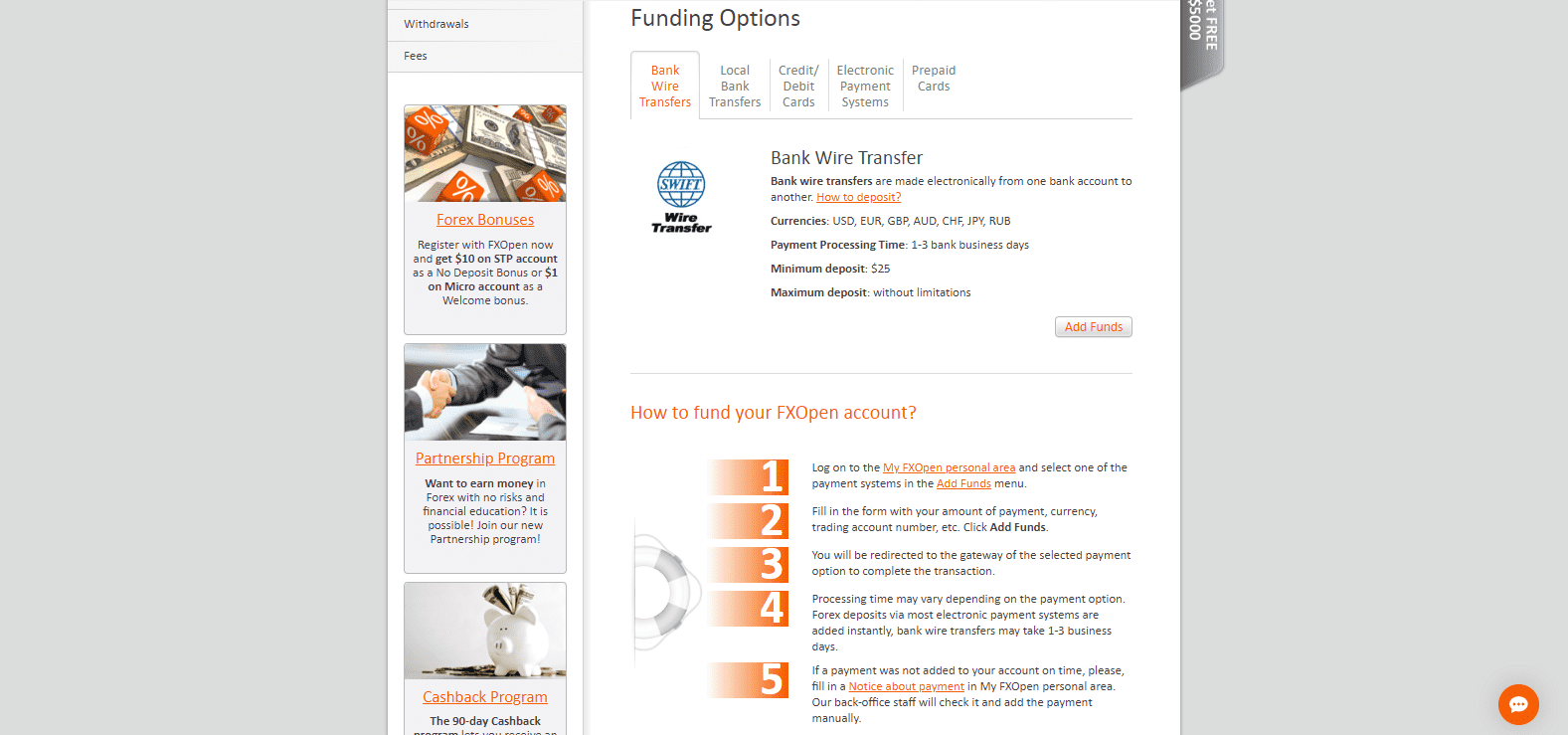 FXOpen Review funding options FXOpen Review funding options